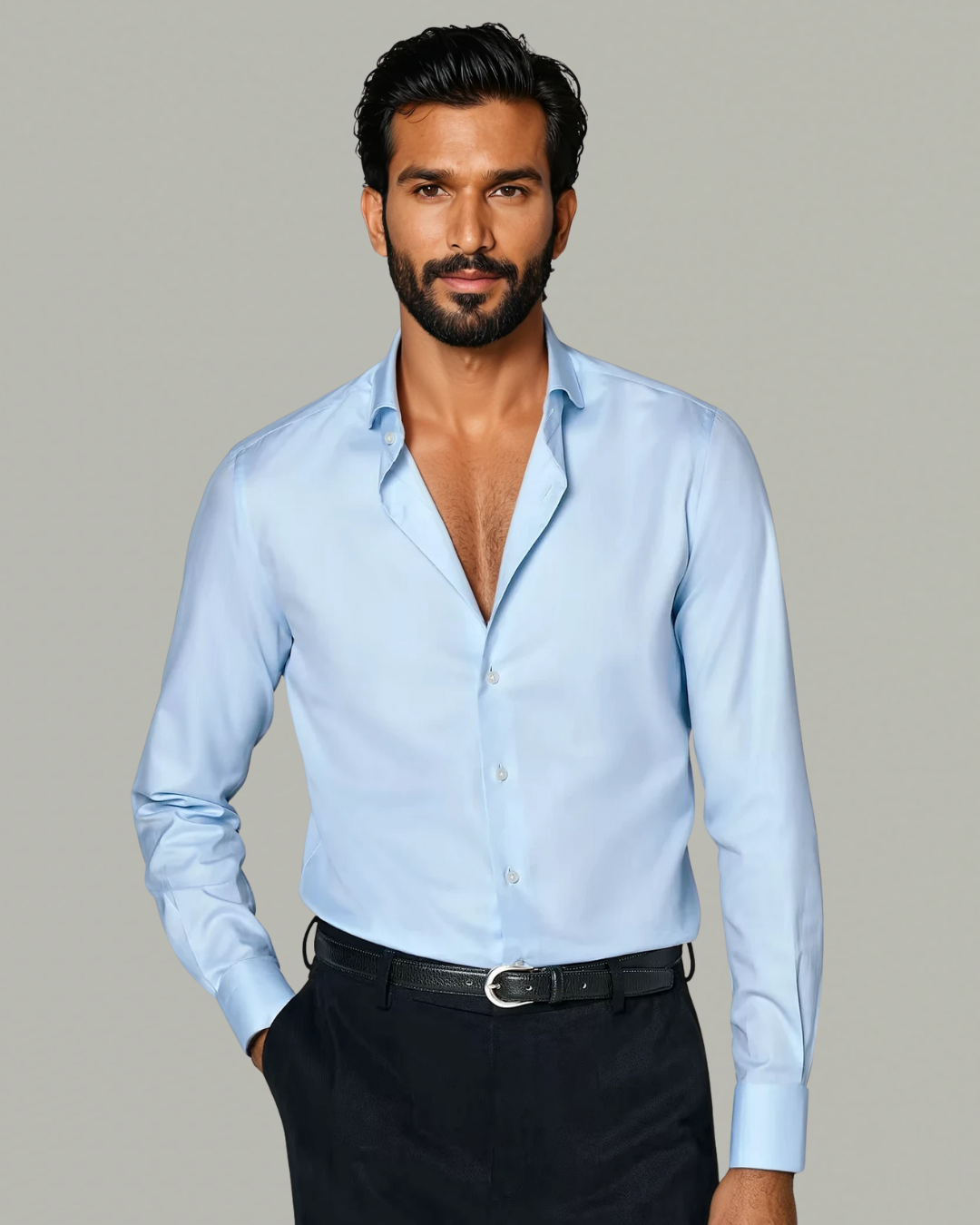 tailor-made shirt blue