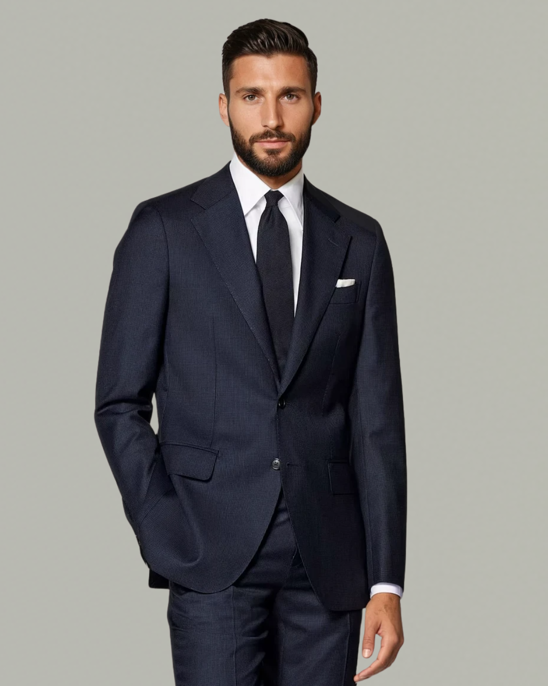 tailor-made suit navy