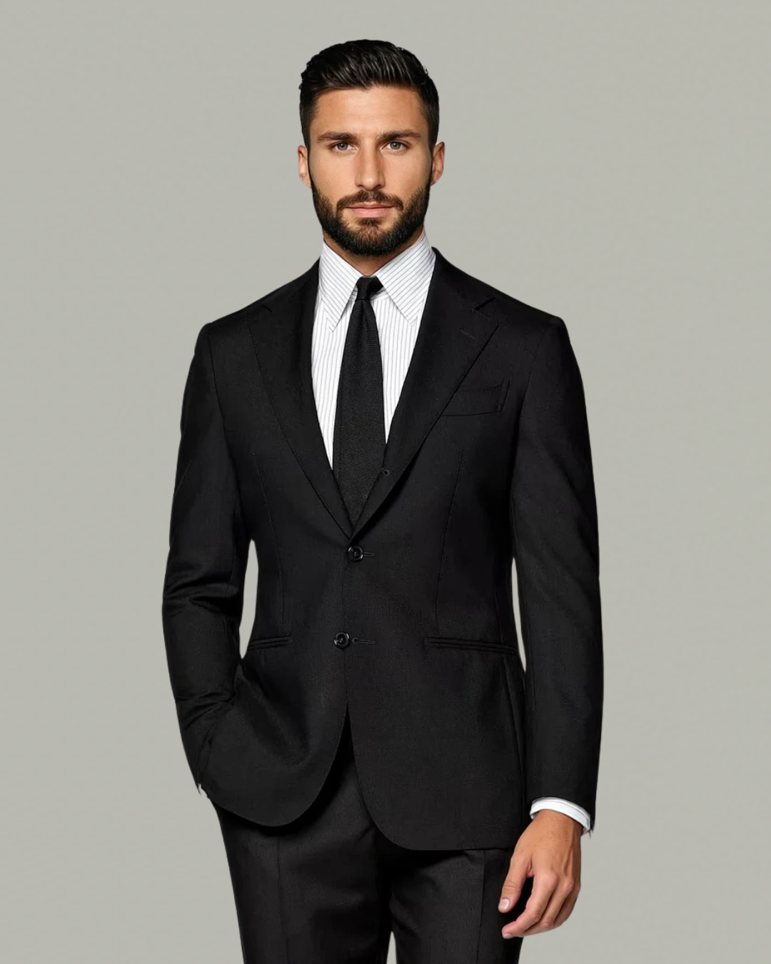 tailor-made suit black