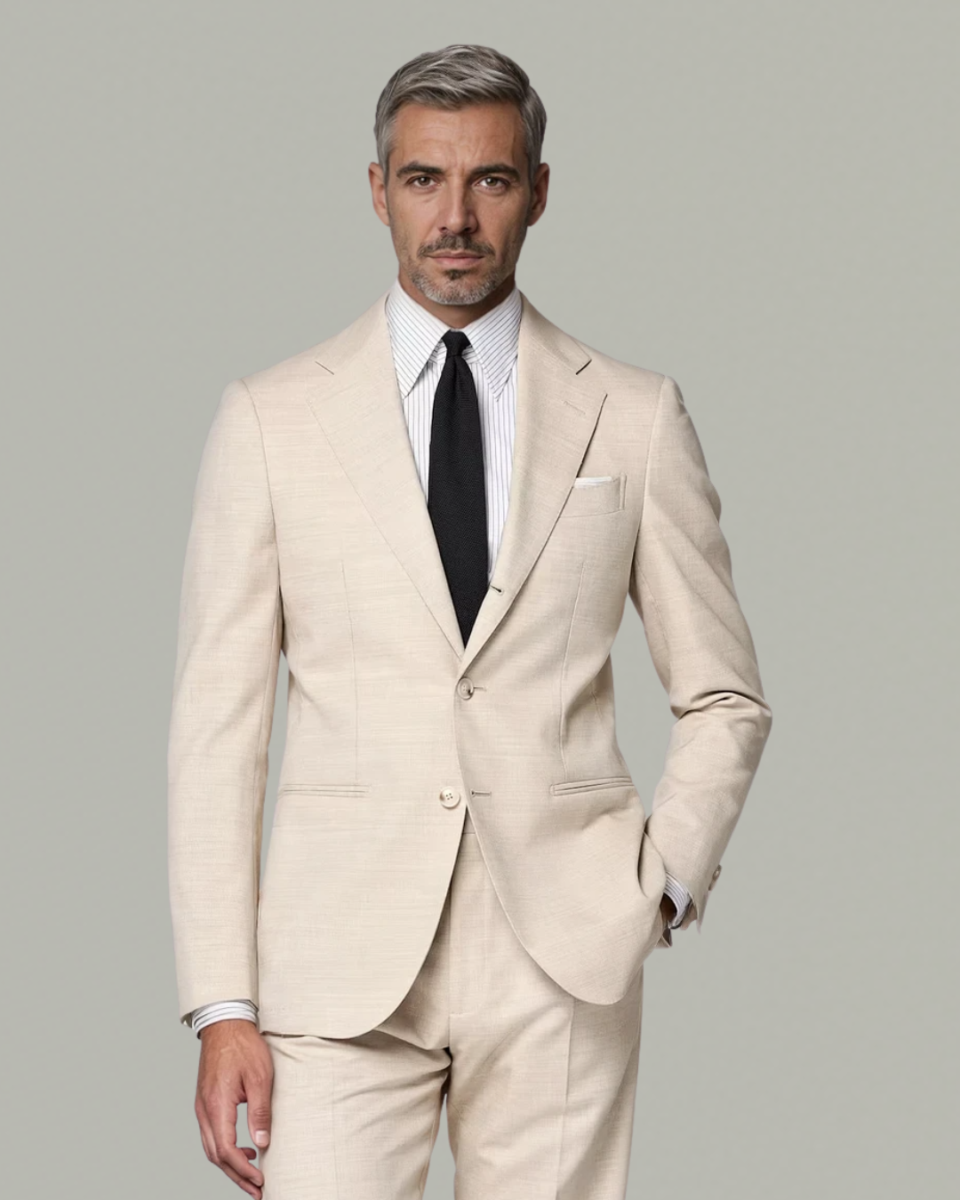 tailor-made suit beige
