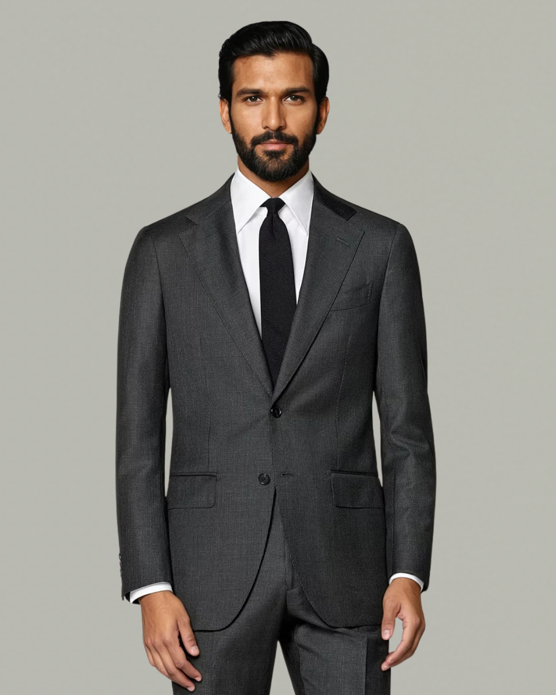 tailor-made suit grey