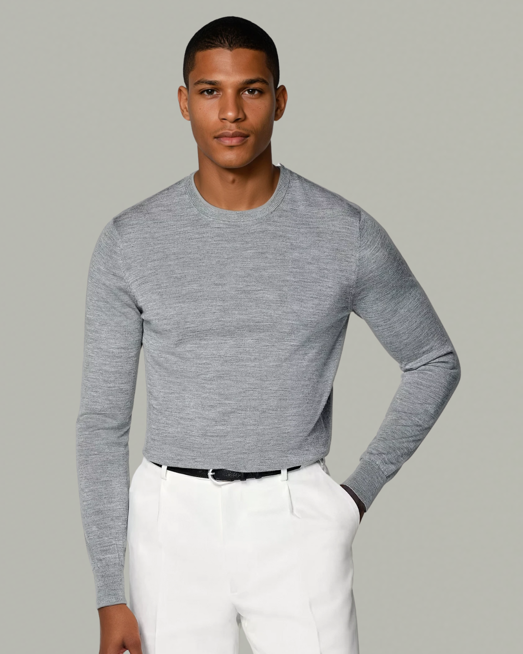 tailor-made sweater grey